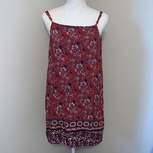 Mi Ami red white and blue sleeveless midi dress